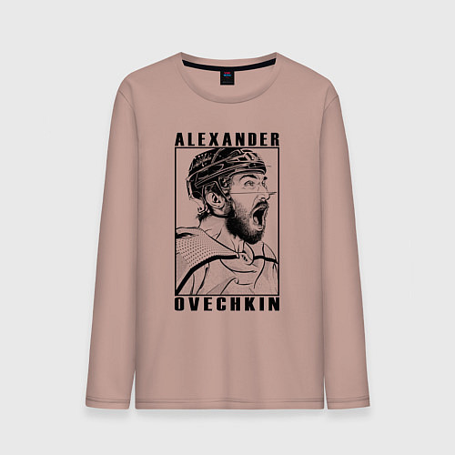 Мужской лонгслив АЛЕКСАНДР ОВЕЧКИН ALEXANDER OVECHKIN / Пыльно-розовый – фото 1