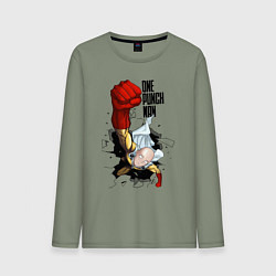Лонгслив хлопковый мужской Saitama One Punch, цвет: авокадо