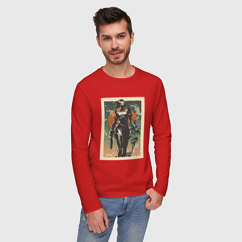 Мужской лонгслив Viper Valorant Art / Красный – фото 3