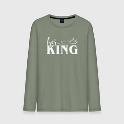 Лонгслив хлопковый мужской Her King, цвет: авокадо