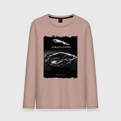 Лонгслив хлопковый мужской Jaguar concept, цвет: пыльно-розовый