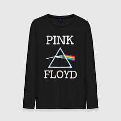 Лонгслив хлопковый мужской PINK FLOYD - ПИНК ФЛОЙД ЛОГОТИП, цвет: черный