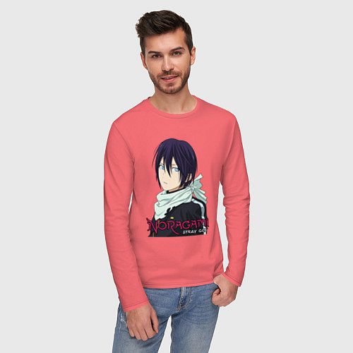 Мужской лонгслив Yato blue eyes / Коралловый – фото 3