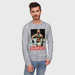 Лонгслив хлопковый мужской Конор МакГрегор McGregor, цвет: меланж — фото 2