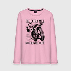 Лонгслив хлопковый мужской Клуб мотоциклистов, цвет: светло-розовый