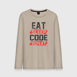 Мужской лонгслив EAT SLEEP CODE REPEAT