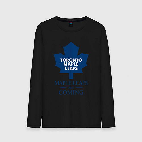 Мужской лонгслив Toronto Maple Leafs are coming Торонто Мейпл Лифс / Черный – фото 1