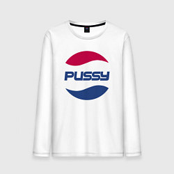 Лонгслив хлопковый мужской Pepsi Pussy, цвет: белый