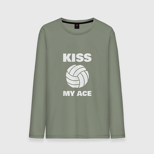 Мужской лонгслив Kiss - My Ace / Авокадо – фото 1