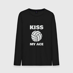 Лонгслив хлопковый мужской Kiss - My Ace, цвет: черный