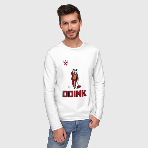 Мужской лонгслив DOINK Клоун / Белый – фото 3