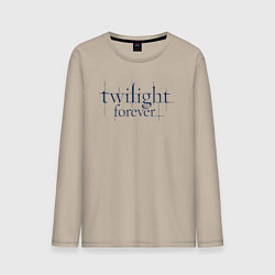 Лонгслив хлопковый мужской Logo Twilight, цвет: миндальный