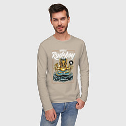 Лонгслив хлопковый мужской Rudeboy, цвет: миндальный — фото 2