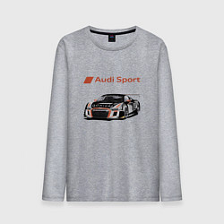 Лонгслив хлопковый мужской Audi Motorsport Racing team, цвет: меланж