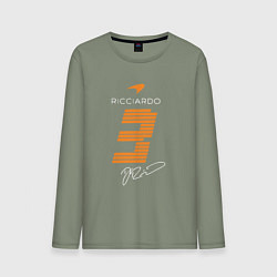 Лонгслив хлопковый мужской Ландо Норрис 4 формула, цвет: авокадо