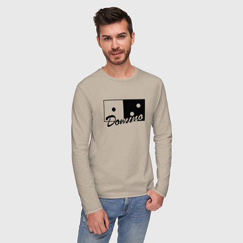 Мужской лонгслив Доминообщественное / Миндальный – фото 3