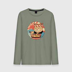 Лонгслив хлопковый мужской Catana Ramen, цвет: авокадо