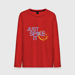 Лонгслив хлопковый мужской Just Spike It, цвет: красный