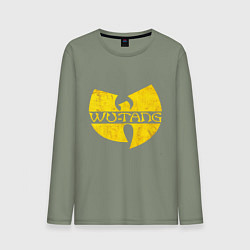 Лонгслив хлопковый мужской Wu tang logo, цвет: авокадо