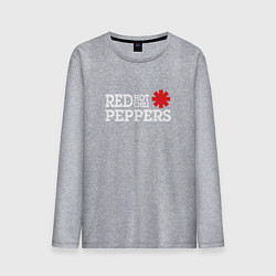Лонгслив хлопковый мужской RHCP Logo Red Hot Chili Peppers, цвет: меланж