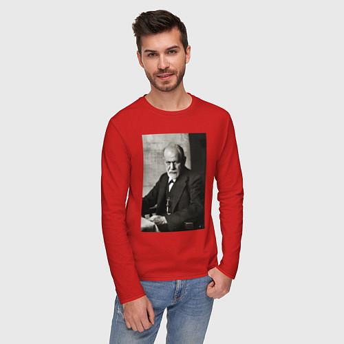 Мужской лонгслив Casual freud / Красный – фото 3