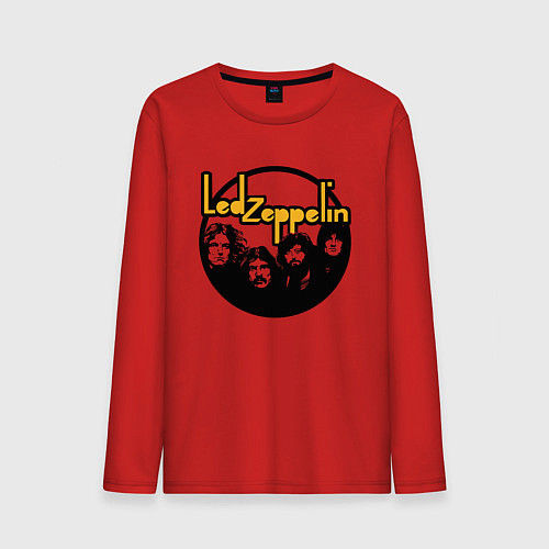Мужской лонгслив Led Zeppelin Лед Зеппелин / Красный – фото 1