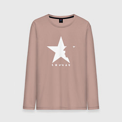 Лонгслив хлопковый мужской David bowie,, цвет: пыльно-розовый