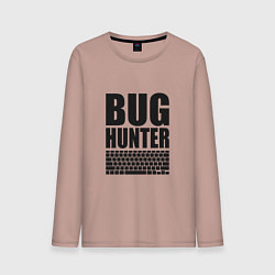 Лонгслив хлопковый мужской Bug Хантер, цвет: пыльно-розовый