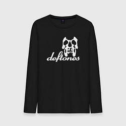 Лонгслив хлопковый мужской Deftones череп, цвет: черный