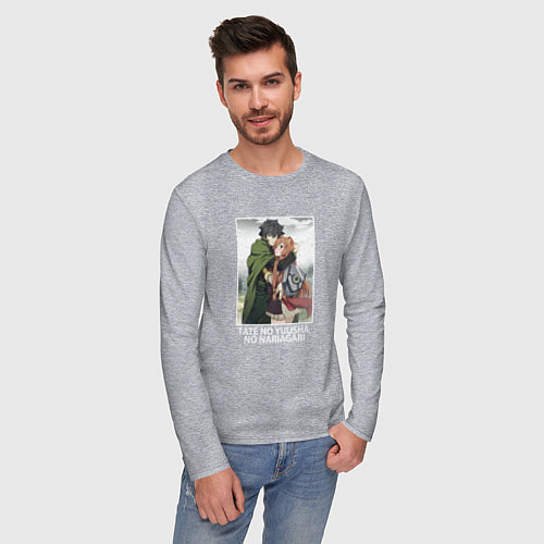 Мужской лонгслив Наофуми и Рафталия / Меланж – фото 3