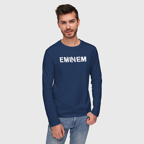 Мужской лонгслив Eminem ЭМИНЕМ / Тёмно-синий – фото 3