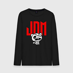 Лонгслив хлопковый мужской JDM Kitten-Zombie Japan, цвет: черный