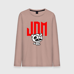 Лонгслив хлопковый мужской JDM Kitten-Zombie Japan, цвет: пыльно-розовый