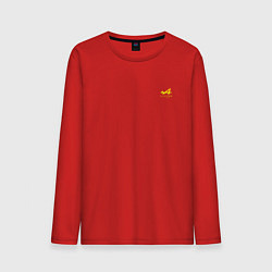 Лонгслив хлопковый мужской Alpina Альпина спина, цвет: красный