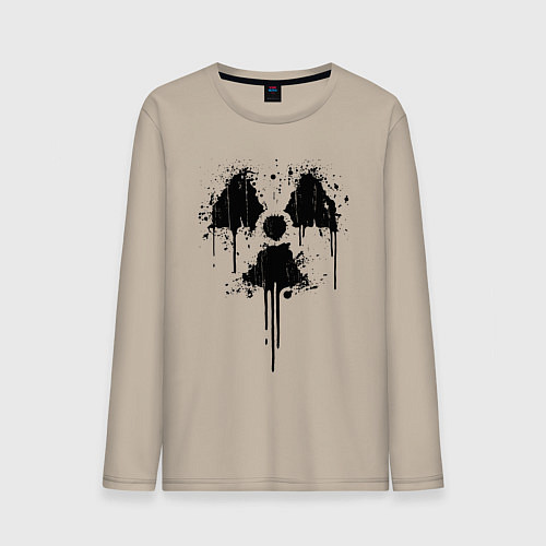 Мужской лонгслив Атомный символ / Миндальный – фото 1