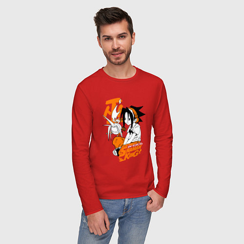 Мужской лонгслив ШАМАН КИНГ SHAMAN KING ЙО / Красный – фото 3