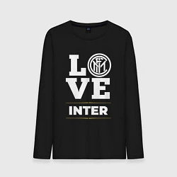 Лонгслив хлопковый мужской Inter Love Classic, цвет: черный