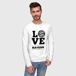 Лонгслив хлопковый мужской Bayern Love Классика, цвет: белый — фото 2