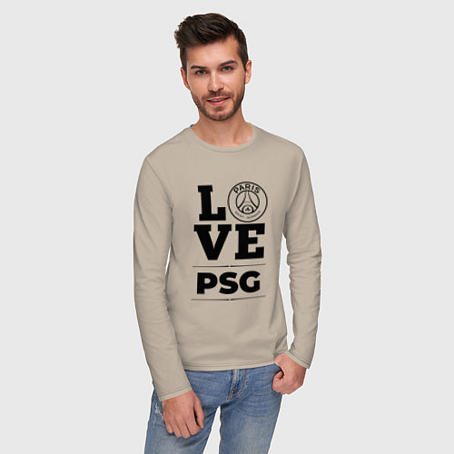 Мужской лонгслив PSG Love Классика / Миндальный – фото 3