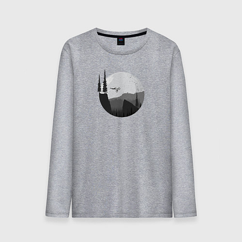 Мужской лонгслив Давай через овраг / Меланж – фото 1