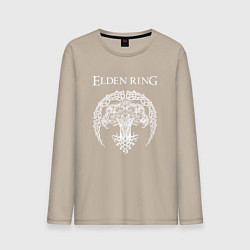 Лонгслив хлопковый мужской ДРЕВО ELDEN RING, цвет: миндальный