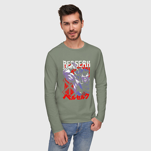 Мужской лонгслив БЕРСЕРК BERSERK ГАТС / Авокадо – фото 3