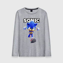 Лонгслив хлопковый мужской Sonic the Hedgehog 2, цвет: меланж