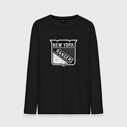 Лонгслив хлопковый мужской New York Rangers Серый, цвет: черный