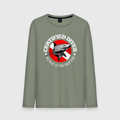 Мужской лонгслив Сертифицированный дайвер / Авокадо – фото 1