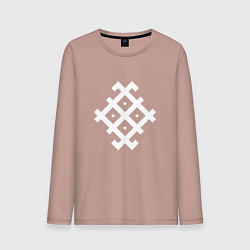 Лонгслив хлопковый мужской Руна держава RUNES, цвет: пыльно-розовый