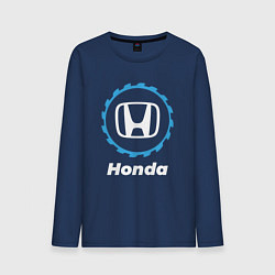 Лонгслив хлопковый мужской Honda в стиле Top Gear, цвет: тёмно-синий