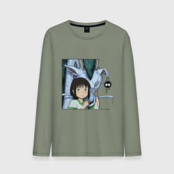 Лонгслив хлопковый мужской Haku & Sen, цвет: авокадо