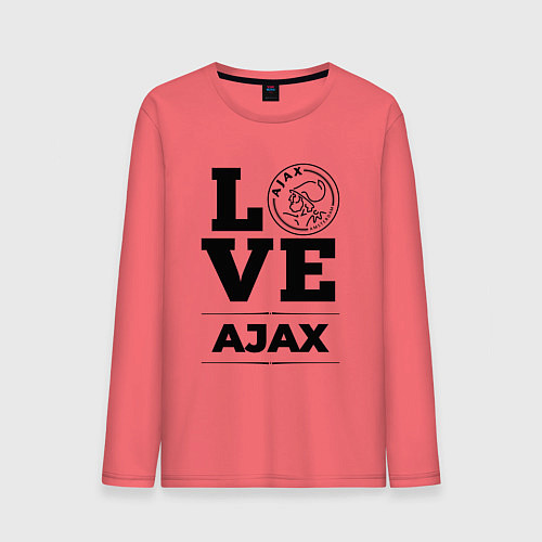 Мужской лонгслив Ajax Love Классика / Коралловый – фото 1