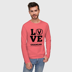Лонгслив хлопковый мужской Changan Love Classic, цвет: коралловый — фото 2
